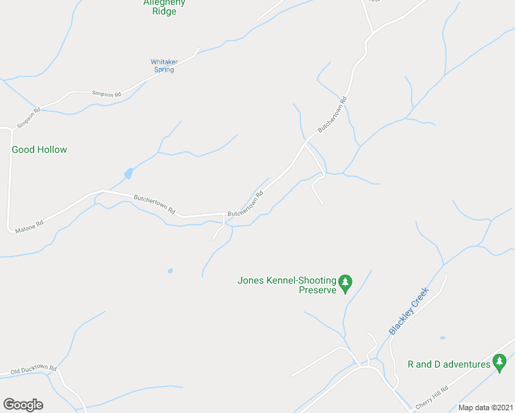 map of restaurants, bars, coffee shops, grocery stores, and more near 554 Butchertown Road in Fall Branch