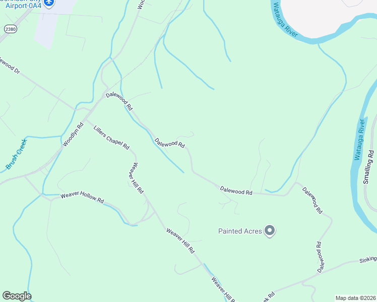 map of restaurants, bars, coffee shops, grocery stores, and more near Dalewood Road in Johnson City