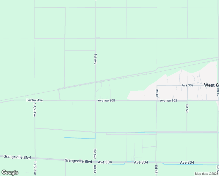 map of restaurants, bars, coffee shops, grocery stores, and more near 4500 Avenue 308 in Visalia