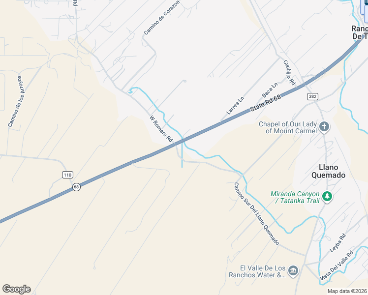 map of restaurants, bars, coffee shops, grocery stores, and more near 3 Camino Sur Del Llano Quemado in Ranchos de Taos
