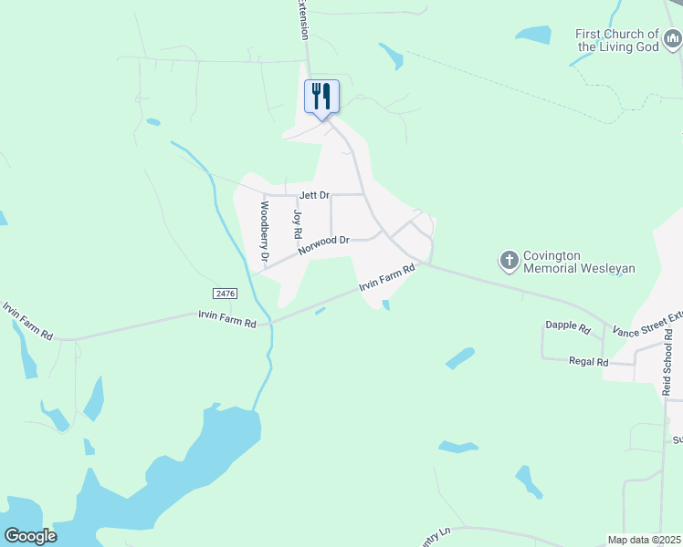 map of restaurants, bars, coffee shops, grocery stores, and more near 209 Irvin Farm Road in Reidsville