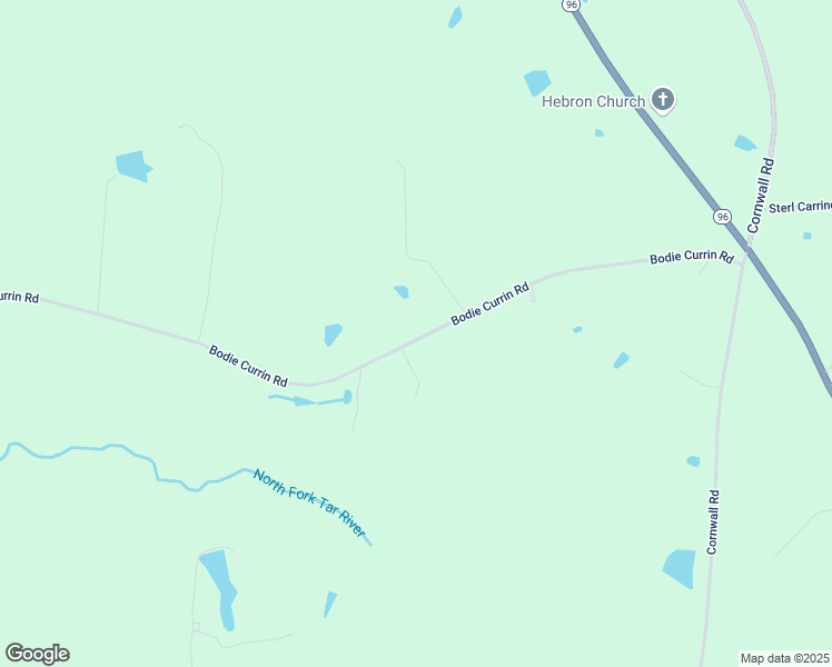 map of restaurants, bars, coffee shops, grocery stores, and more near 2609 Bodie Currin Road in Oxford