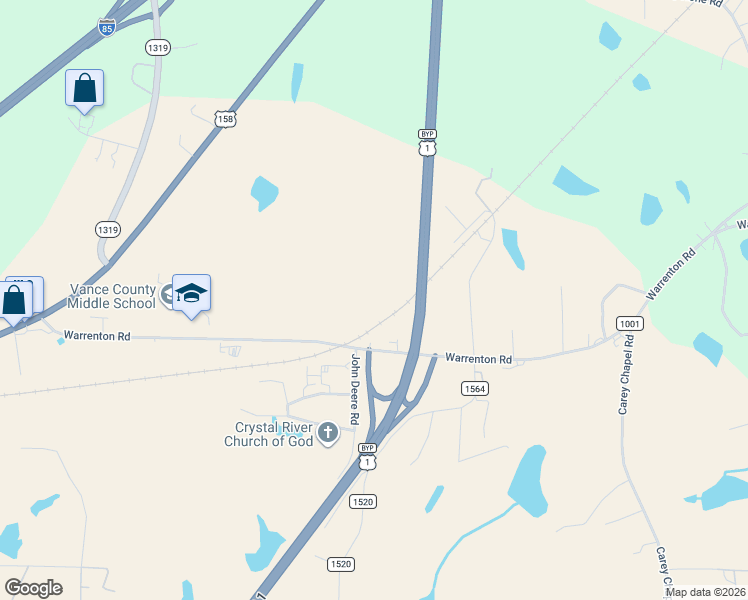 map of restaurants, bars, coffee shops, grocery stores, and more near 739 Warrenton Road in Henderson