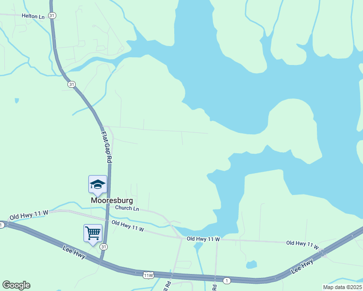 map of restaurants, bars, coffee shops, grocery stores, and more near 101-199 Petty Lane in Mooresburg
