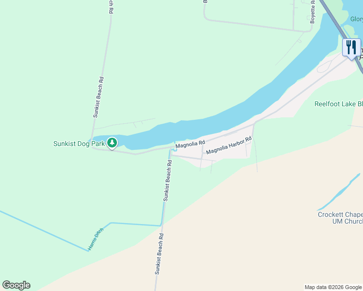 map of restaurants, bars, coffee shops, grocery stores, and more near 990 Magnolia Road in Tiptonville