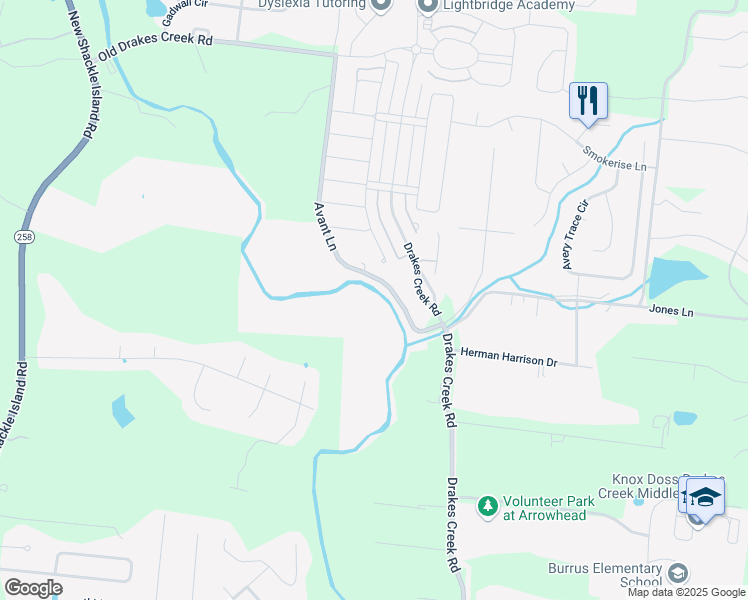 map of restaurants, bars, coffee shops, grocery stores, and more near 1704 Drakes Creek Road in Hendersonville