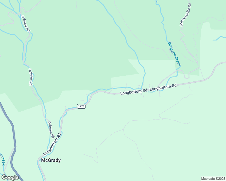 map of restaurants, bars, coffee shops, grocery stores, and more near 1917 Longbottom Road in McGrady