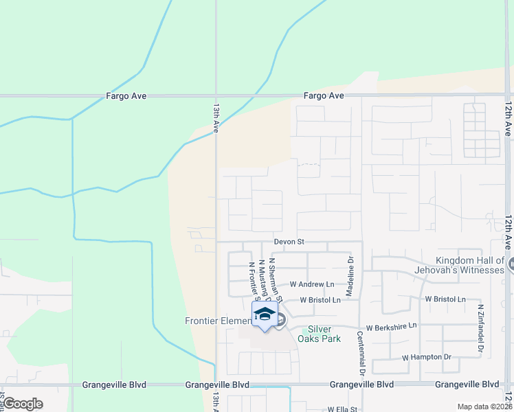 map of restaurants, bars, coffee shops, grocery stores, and more near 8403 13th Avenue in Hanford
