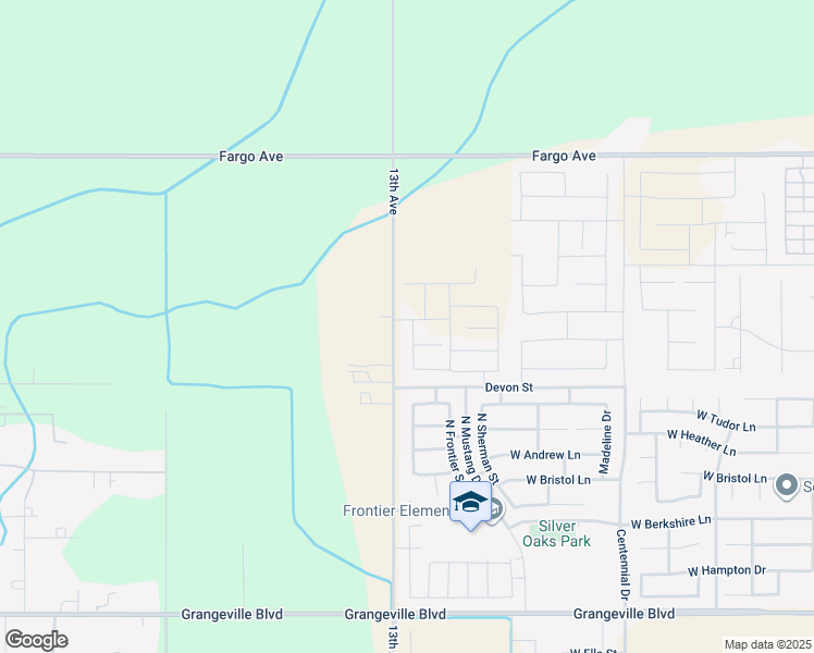 map of restaurants, bars, coffee shops, grocery stores, and more near 8403-8751 13th Avenue in Hanford