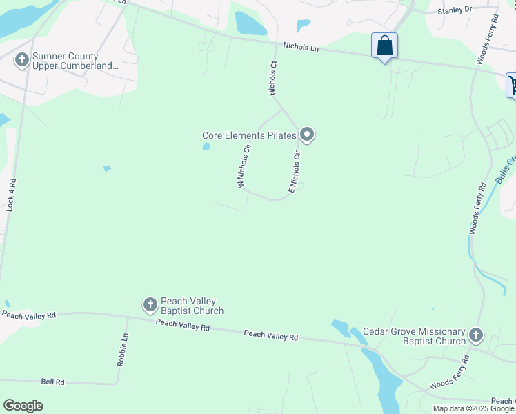 map of restaurants, bars, coffee shops, grocery stores, and more near 1090 East Nichols Circle in Gallatin