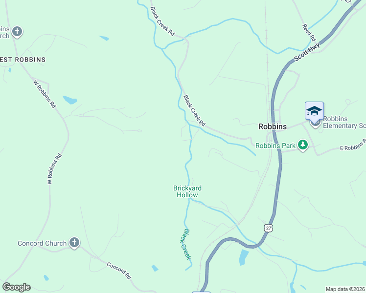 map of restaurants, bars, coffee shops, grocery stores, and more near 131 Willoughby Lane in Robbins
