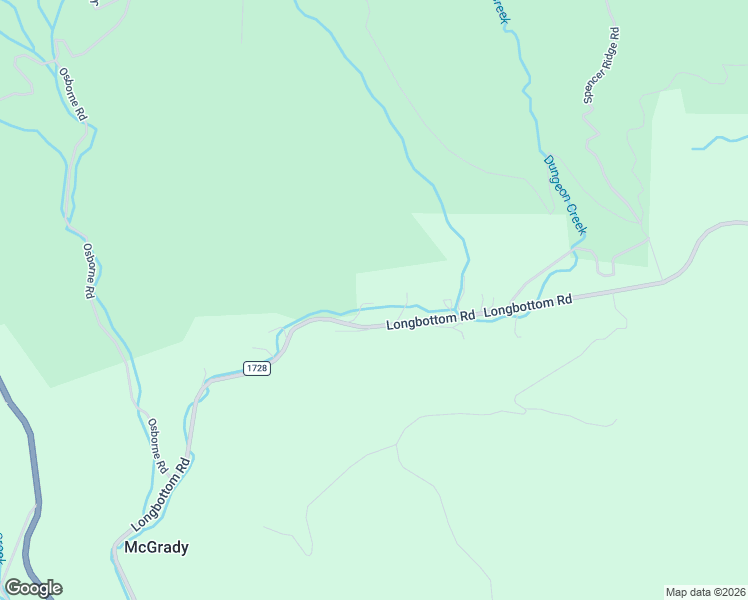map of restaurants, bars, coffee shops, grocery stores, and more near 1917 Longbottom Road in McGrady