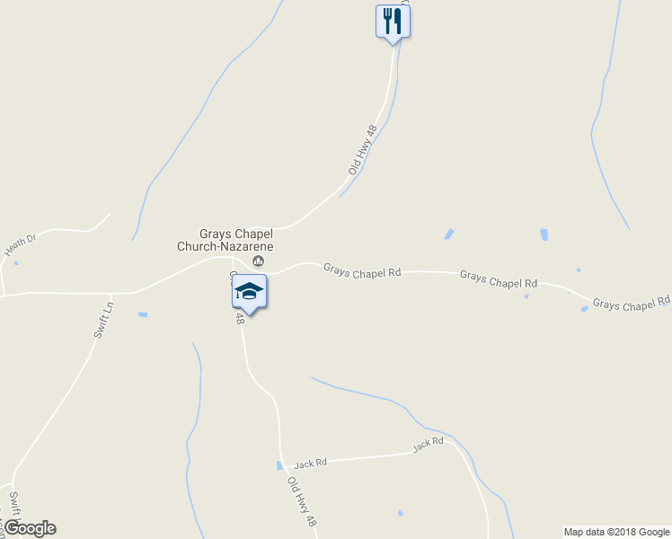 map of restaurants, bars, coffee shops, grocery stores, and more near 836 Grays Chapel Road in Southside