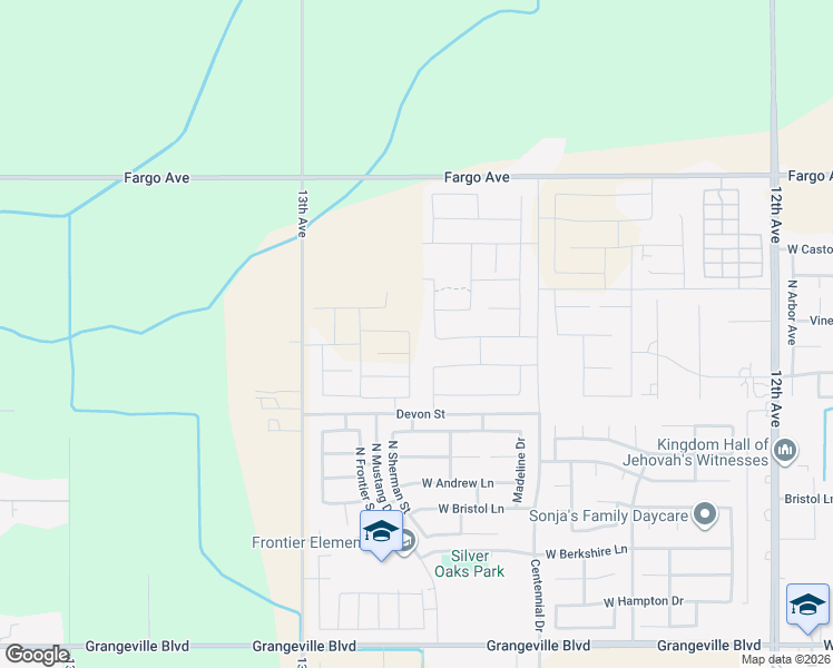 map of restaurants, bars, coffee shops, grocery stores, and more near 2218 Jules Street in Hanford