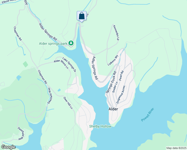 map of restaurants, bars, coffee shops, grocery stores, and more near 1322 Springs Dock Road in LaFollette