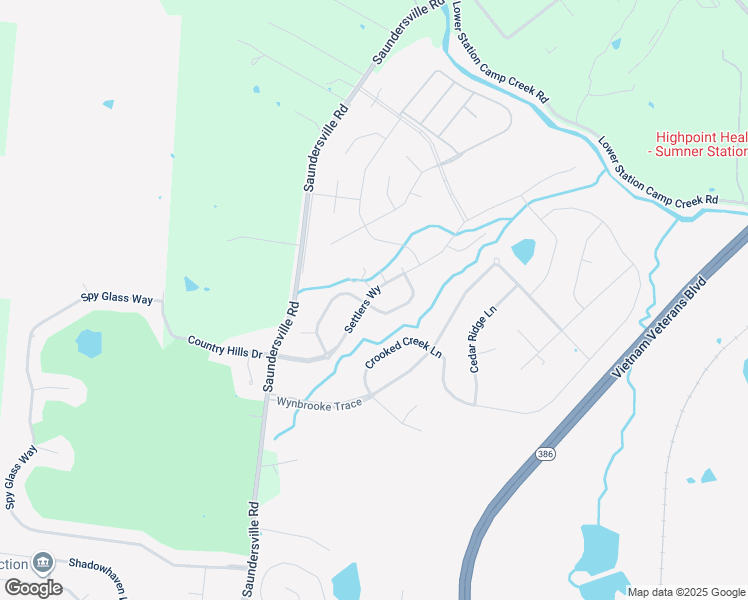 map of restaurants, bars, coffee shops, grocery stores, and more near 125 Camp Creek Circle in Hendersonville