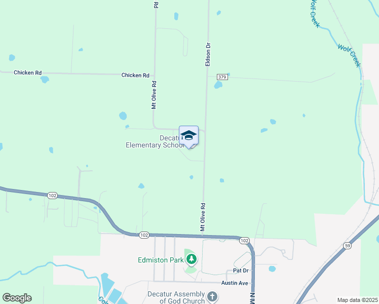 map of restaurants, bars, coffee shops, grocery stores, and more near 9083 Mount Olive Road in Decatur