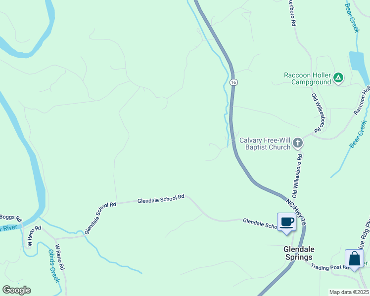 map of restaurants, bars, coffee shops, grocery stores, and more near 6728 Highway 16 in Jefferson