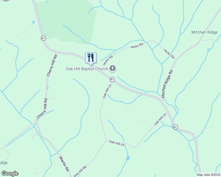 map of restaurants, bars, coffee shops, grocery stores, and more near 2448 Tennessee 81 Scenic in Jonesborough