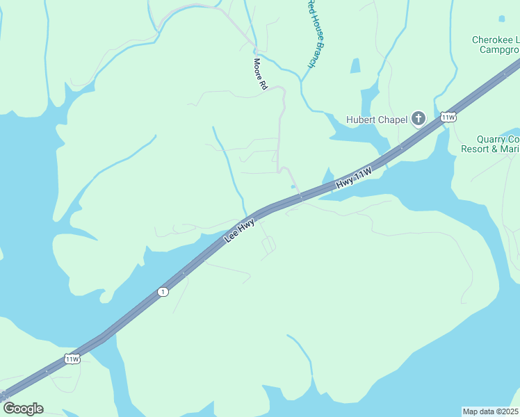 map of restaurants, bars, coffee shops, grocery stores, and more near 9946 U.S. 11W in Mooresburg