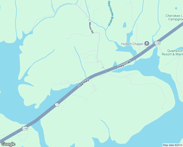 map of restaurants, bars, coffee shops, grocery stores, and more near 9946 U.S. 11W in Mooresburg