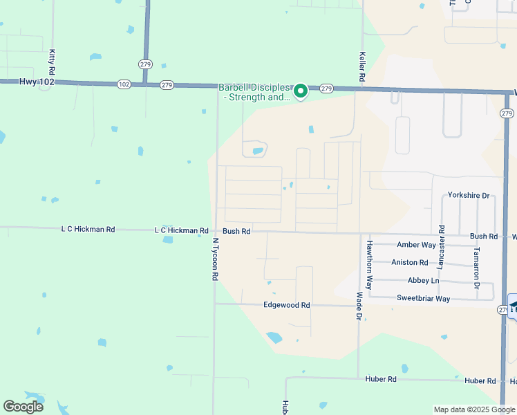 map of restaurants, bars, coffee shops, grocery stores, and more near 12921 Bush Road in Centerton