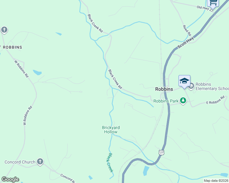 map of restaurants, bars, coffee shops, grocery stores, and more near 131 Willoughby Lane in Robbins