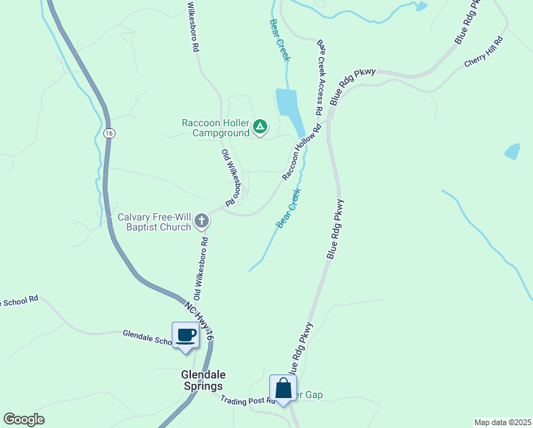 map of restaurants, bars, coffee shops, grocery stores, and more near 224 Raccoon Hollow Road in Jefferson