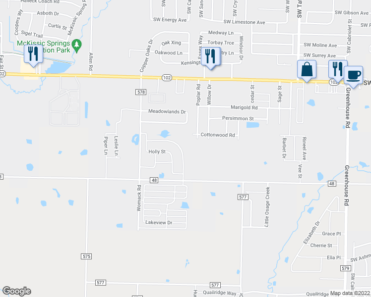 map of restaurants, bars, coffee shops, grocery stores, and more near 890 Lakeview Drive in Centerton