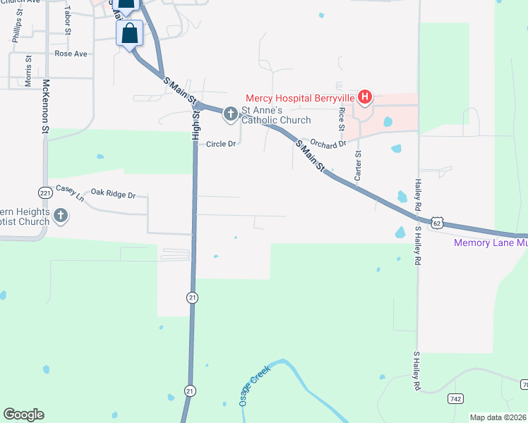 map of restaurants, bars, coffee shops, grocery stores, and more near 204 Pleasant Avenue in Berryville