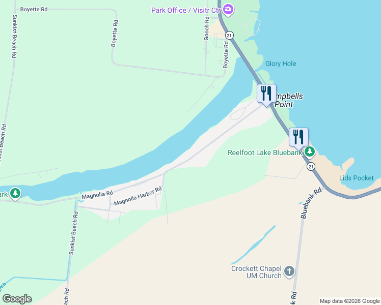map of restaurants, bars, coffee shops, grocery stores, and more near 440 Magnolia Road in Tiptonville