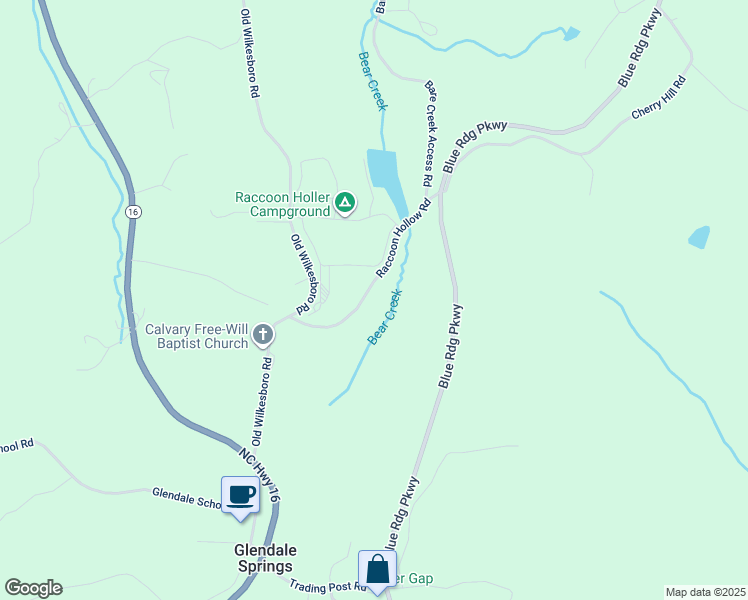 map of restaurants, bars, coffee shops, grocery stores, and more near 314 Raccoon Hollow Rd in Jefferson