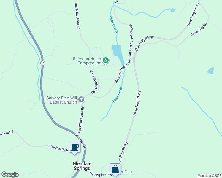 map of restaurants, bars, coffee shops, grocery stores, and more near 314 Raccoon Hollow Rd in Jefferson