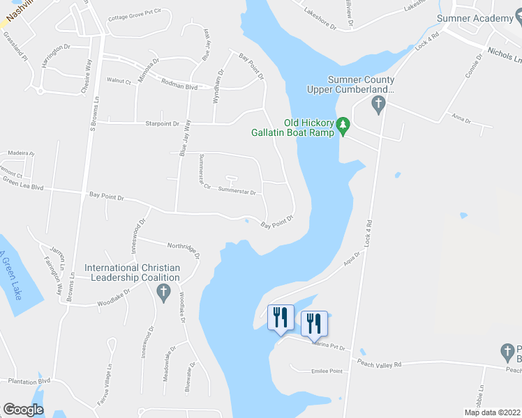 map of restaurants, bars, coffee shops, grocery stores, and more near 1050 Westbrook Drive in Gallatin