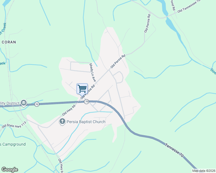 map of restaurants, bars, coffee shops, grocery stores, and more near 205 Circle Street in Rogersville