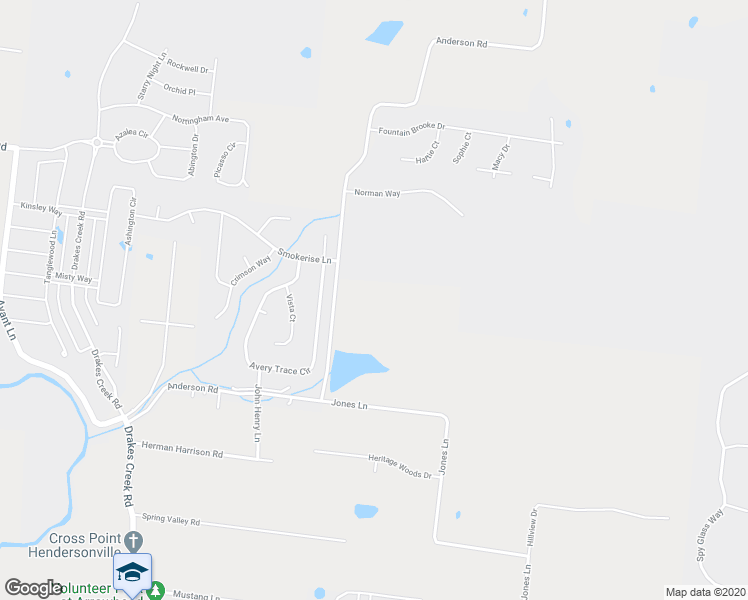 map of restaurants, bars, coffee shops, grocery stores, and more near 1350 Anderson Road in Hendersonville
