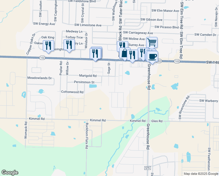 map of restaurants, bars, coffee shops, grocery stores, and more near 401 Barbet Drive in Centerton