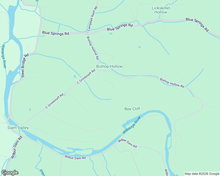 map of restaurants, bars, coffee shops, grocery stores, and more near 164 Bishop Hollow Road in Elizabethton