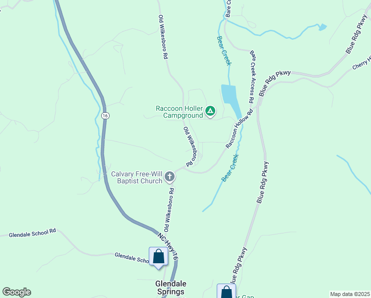 map of restaurants, bars, coffee shops, grocery stores, and more near 2792 Old Wilkesboro Road in Jefferson