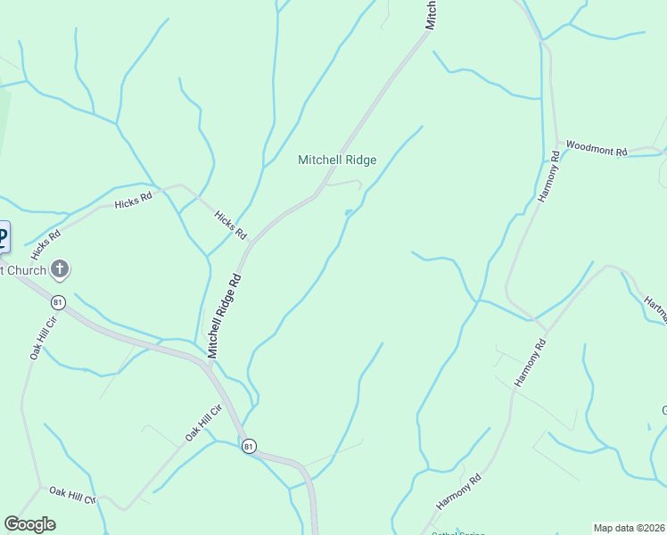 map of restaurants, bars, coffee shops, grocery stores, and more near 108 Mitchell Ridge Road in Jonesborough