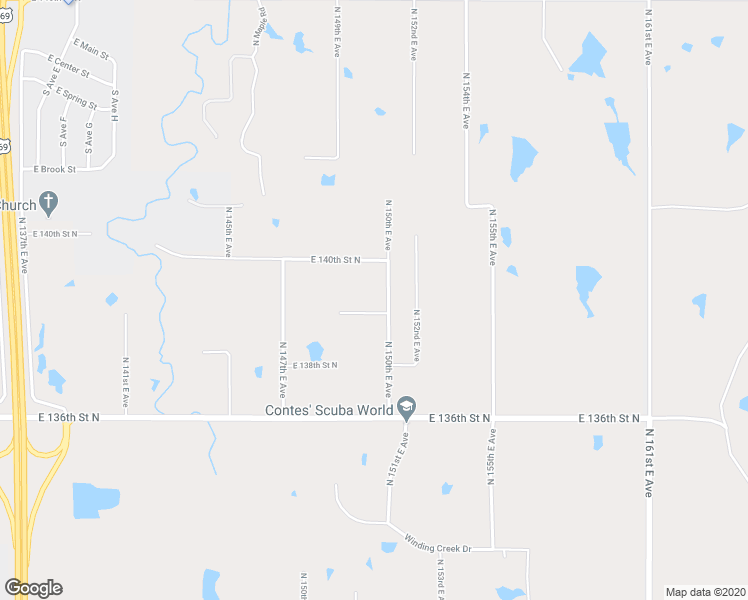 map of restaurants, bars, coffee shops, grocery stores, and more near 14909 East 138th Street North in Collinsville