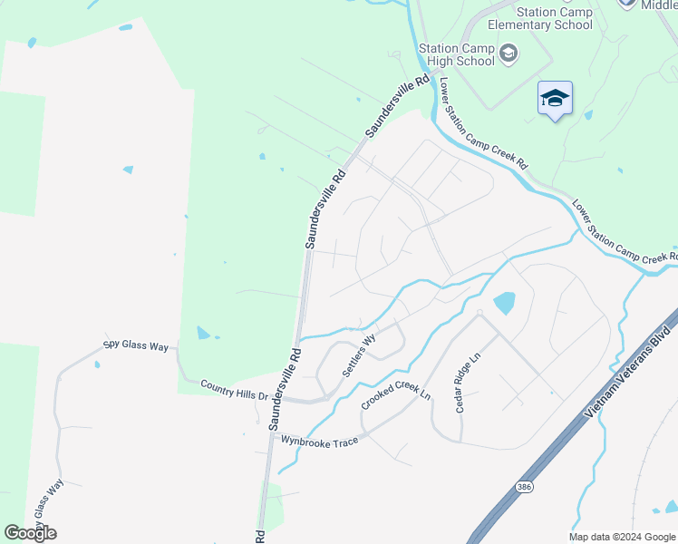 map of restaurants, bars, coffee shops, grocery stores, and more near 105 Porter Court in Hendersonville