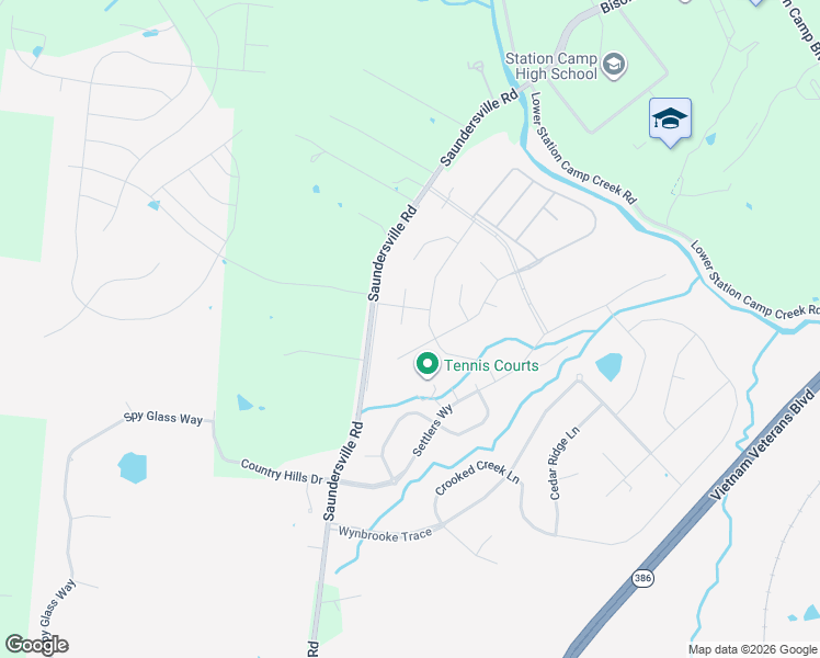 map of restaurants, bars, coffee shops, grocery stores, and more near 102 Porter Court in Hendersonville