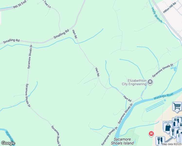 map of restaurants, bars, coffee shops, grocery stores, and more near 109 Towneview Estates Drive in Elizabethton