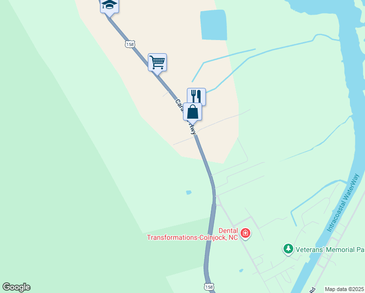 map of restaurants, bars, coffee shops, grocery stores, and more near 107 Middle Street in Barco
