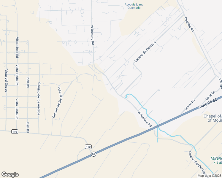 map of restaurants, bars, coffee shops, grocery stores, and more near Calle De Sol in Taos County