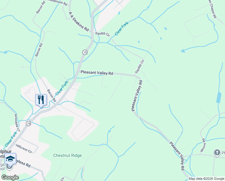map of restaurants, bars, coffee shops, grocery stores, and more near 139 Bob Walker Road in Jonesborough