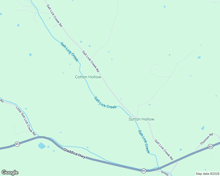 map of restaurants, bars, coffee shops, grocery stores, and more near 499 Salt Lick Creek Road in Pleasant Shade