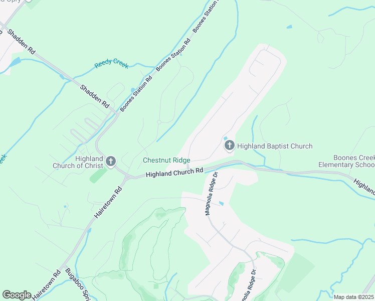 map of restaurants, bars, coffee shops, grocery stores, and more near 203 Michaels Ridge Boulevard in Johnson City