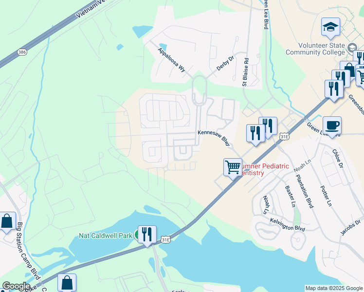 map of restaurants, bars, coffee shops, grocery stores, and more near in Gallatin
